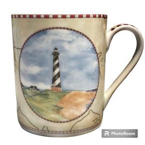 Cape Hatteras Lighthouse Light Coffee Cup Mug American Atelier At Home Porcelain
